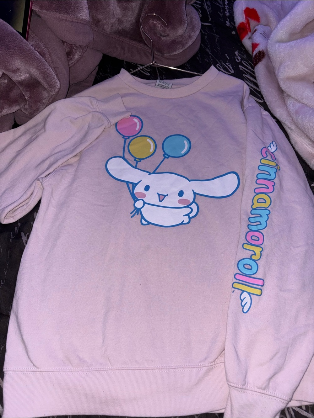 Sanrio Cinnamoroll Pink Kids Crewneck Sweatshirt